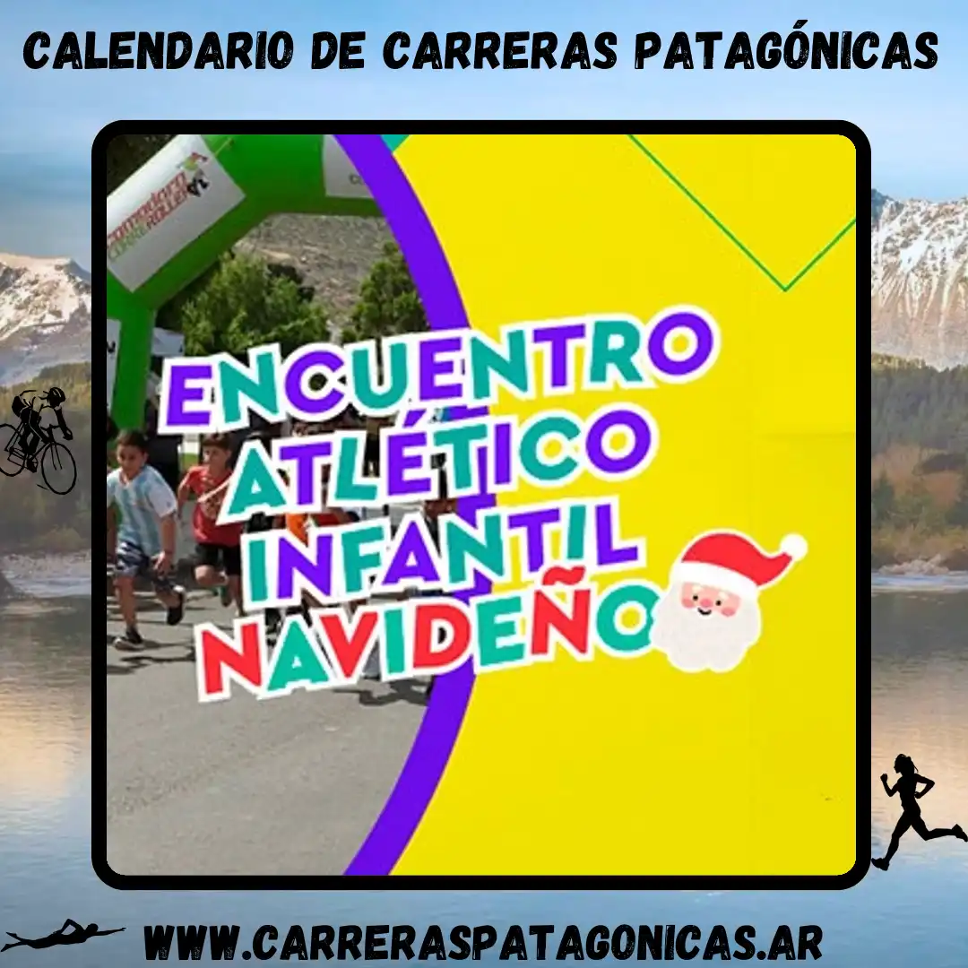 Flyer de carrera Evento Atlético Infantil Navideño 2024