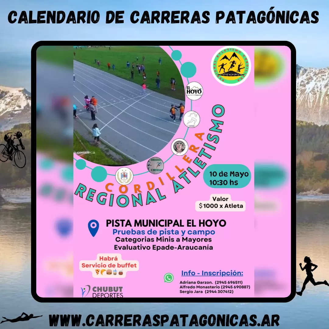 Flyer de carrera 2do Regional Atletismo Cordillera 2025