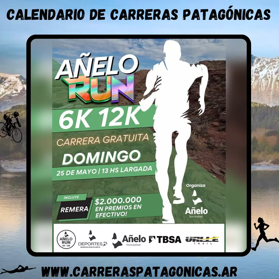 Flyer de carrera Añelo Run 2025