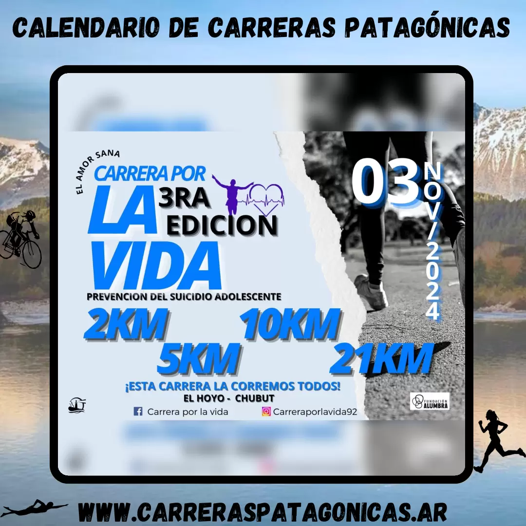 Flyer de carrera Carrera por la Vida 2024