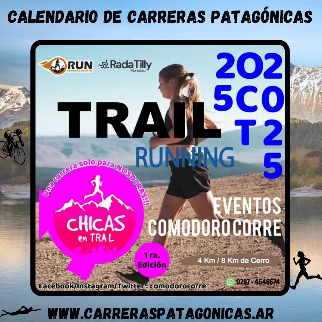 Flyer de carrera Chicas en Trail 2025