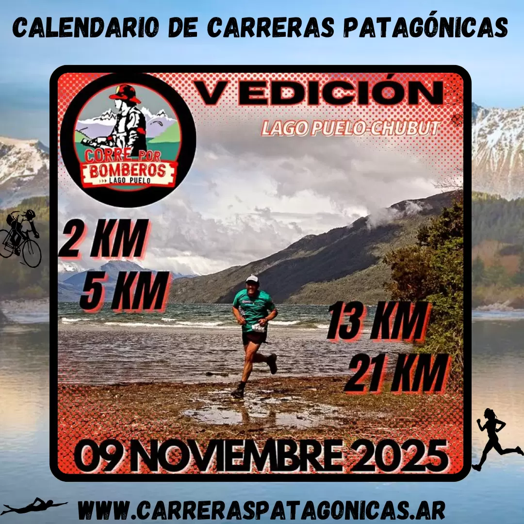 Flyer de carrera Corre por Bomberos 2025