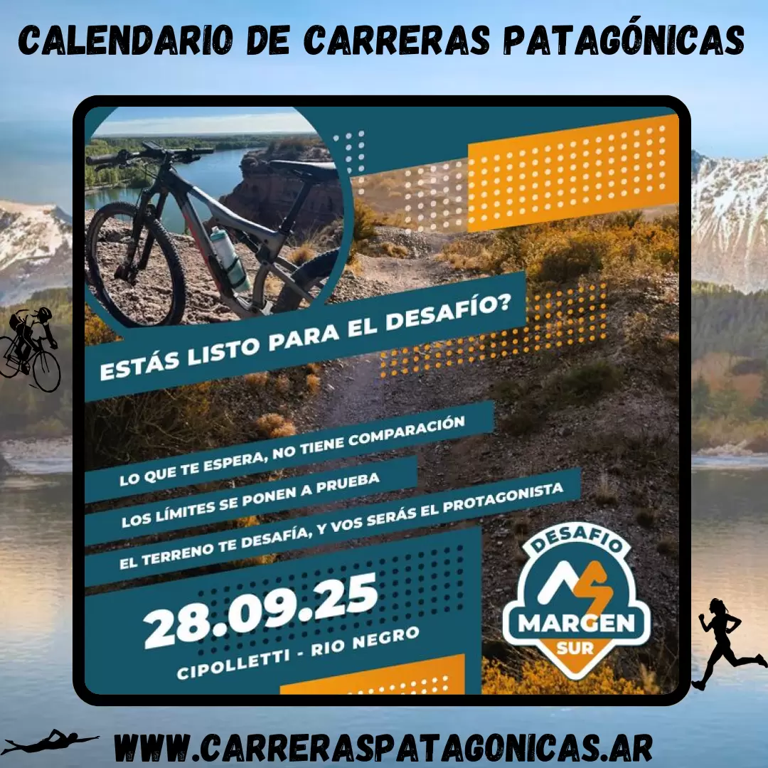 Flyer de carrera Desafío Margen Sur MTB 2025
