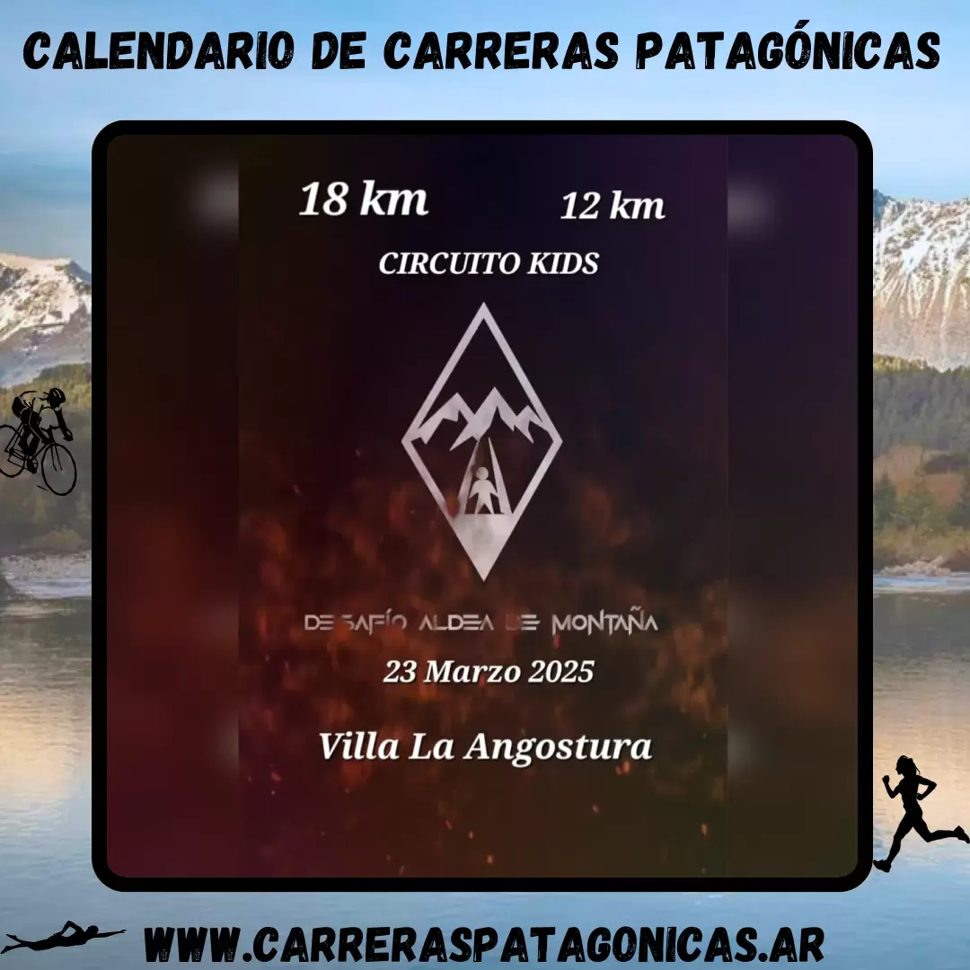 Flyer de carrera Desafío Aldea de Montaña 2025