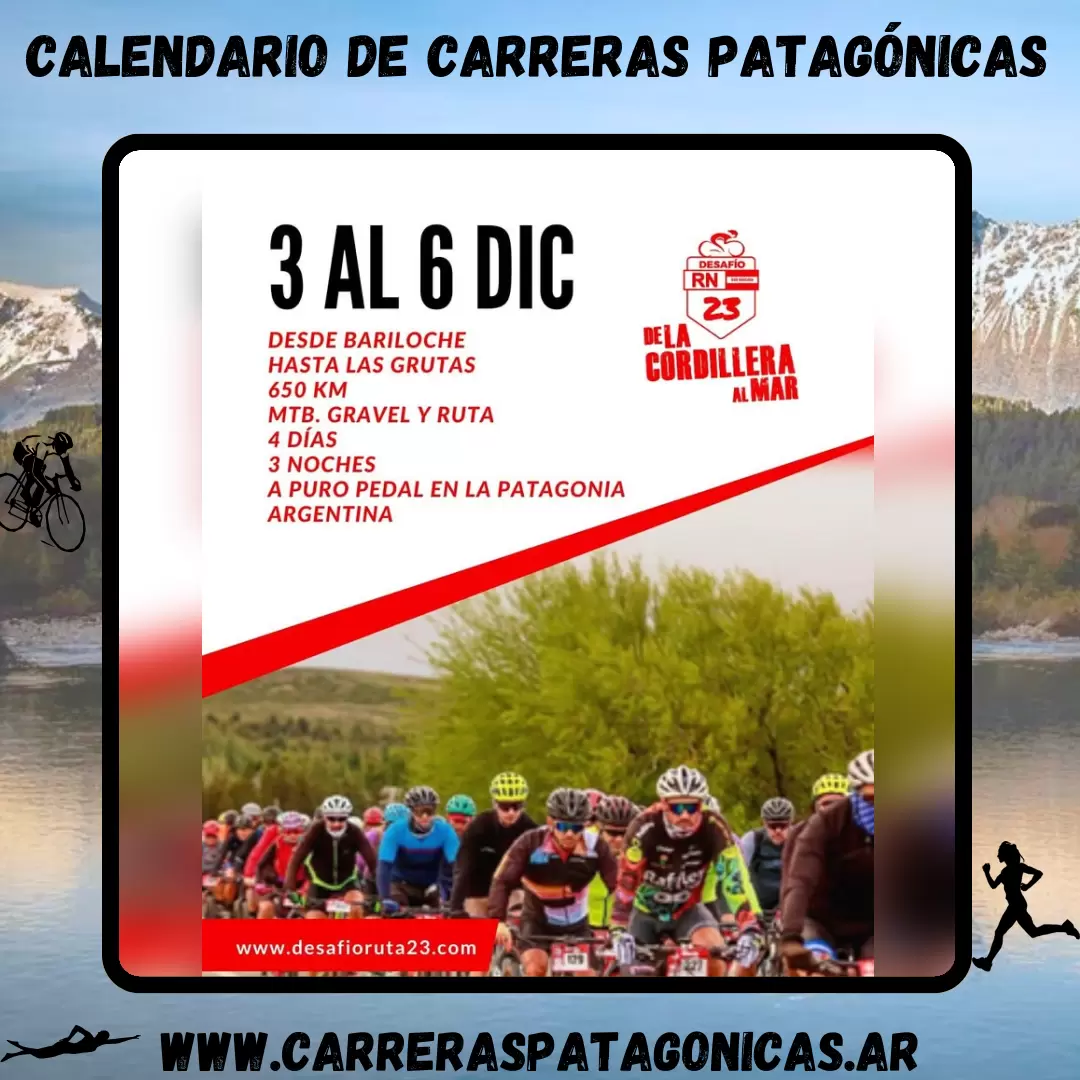 Flyer de carrera Desafío Ruta 23 