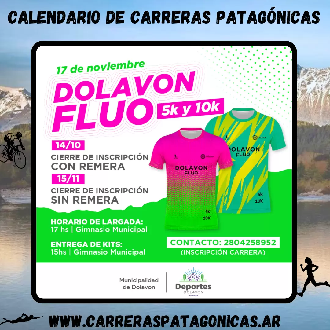 Flyer de carrera Dolavon Fluo 2024