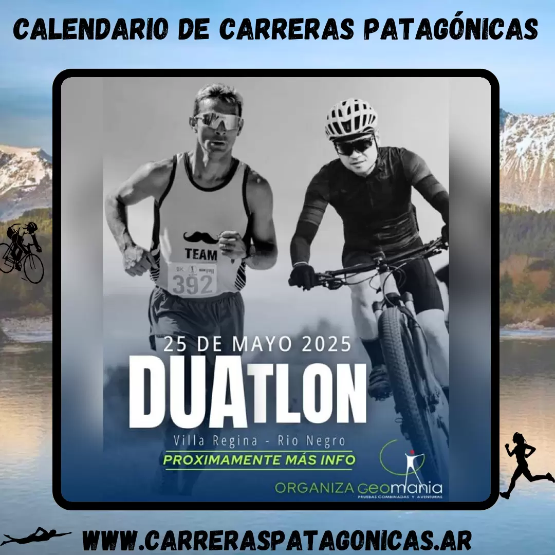 Flyer de carrera Duatlón Geomania 2025