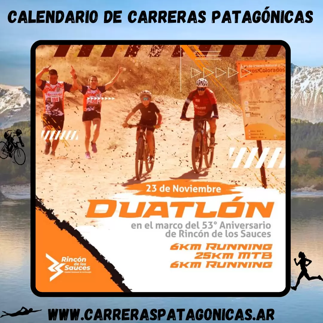 Flyer de carrera Duatlón Rincón de los Sauces 2024