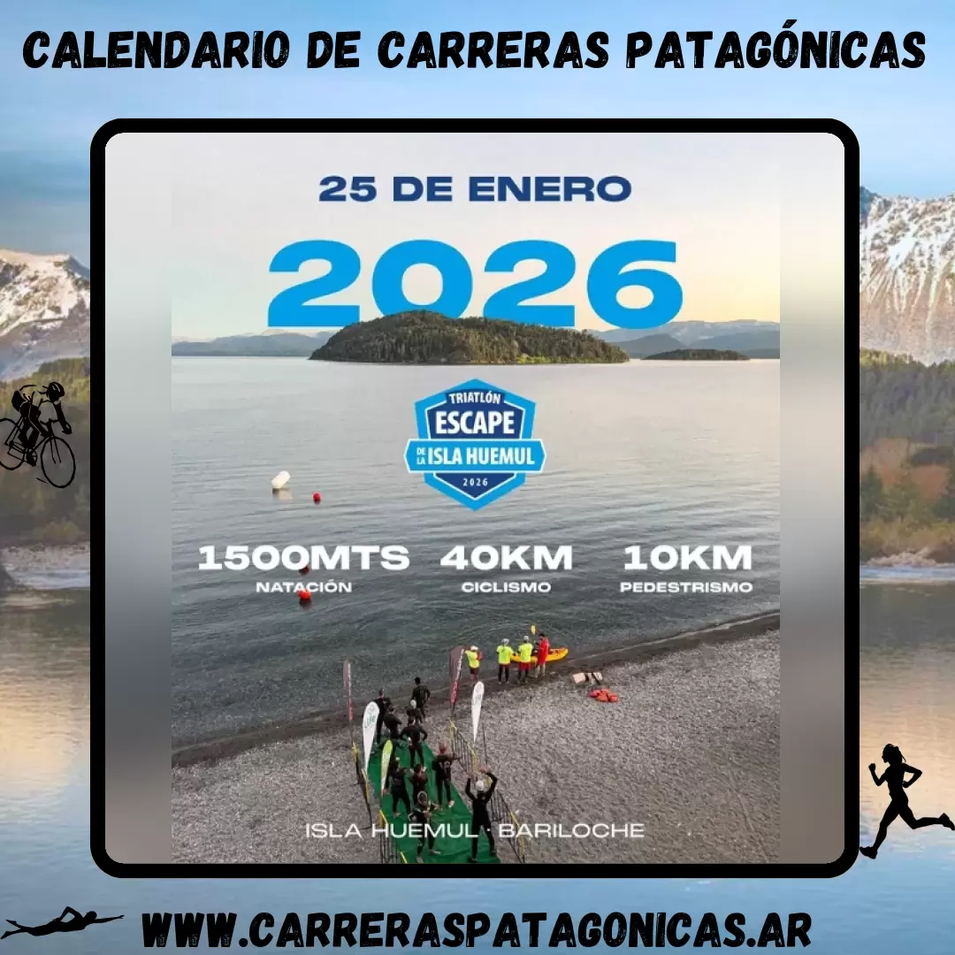 Flyer de carrera Escape de la Isla Huemul 2026