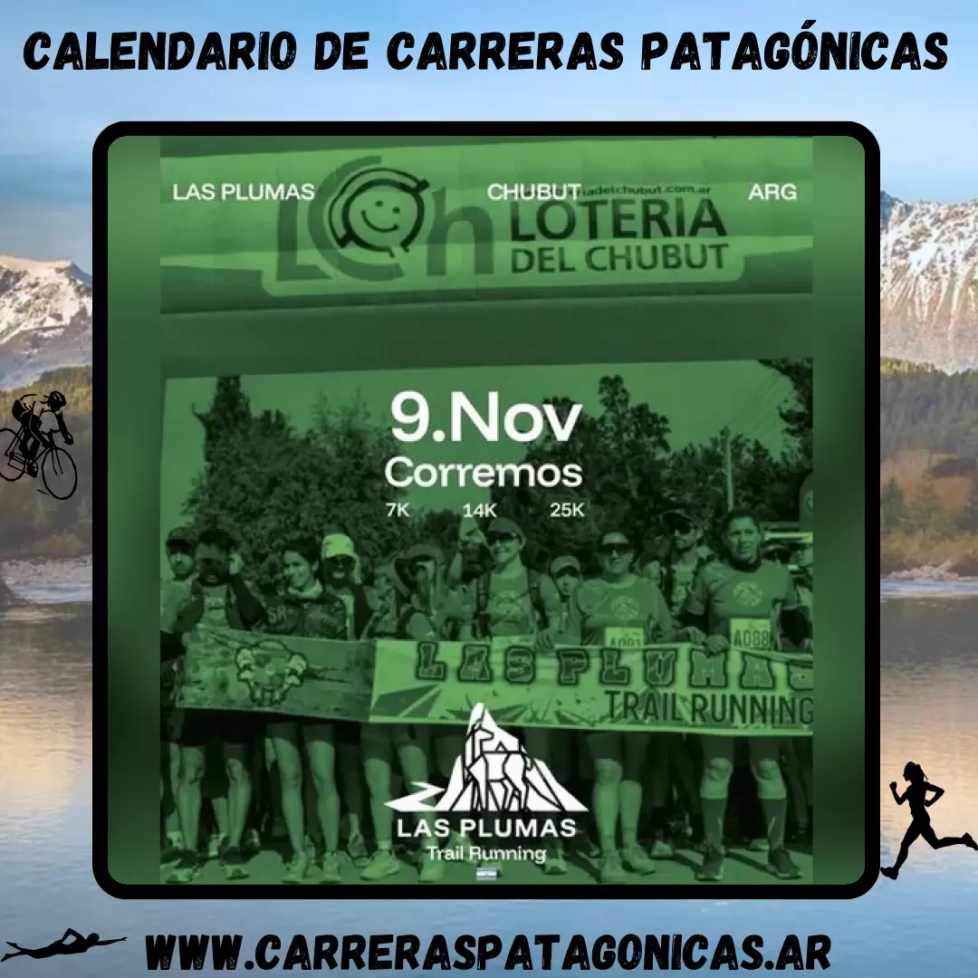 Flyer de carrera Las Plumas Trail Running 2025