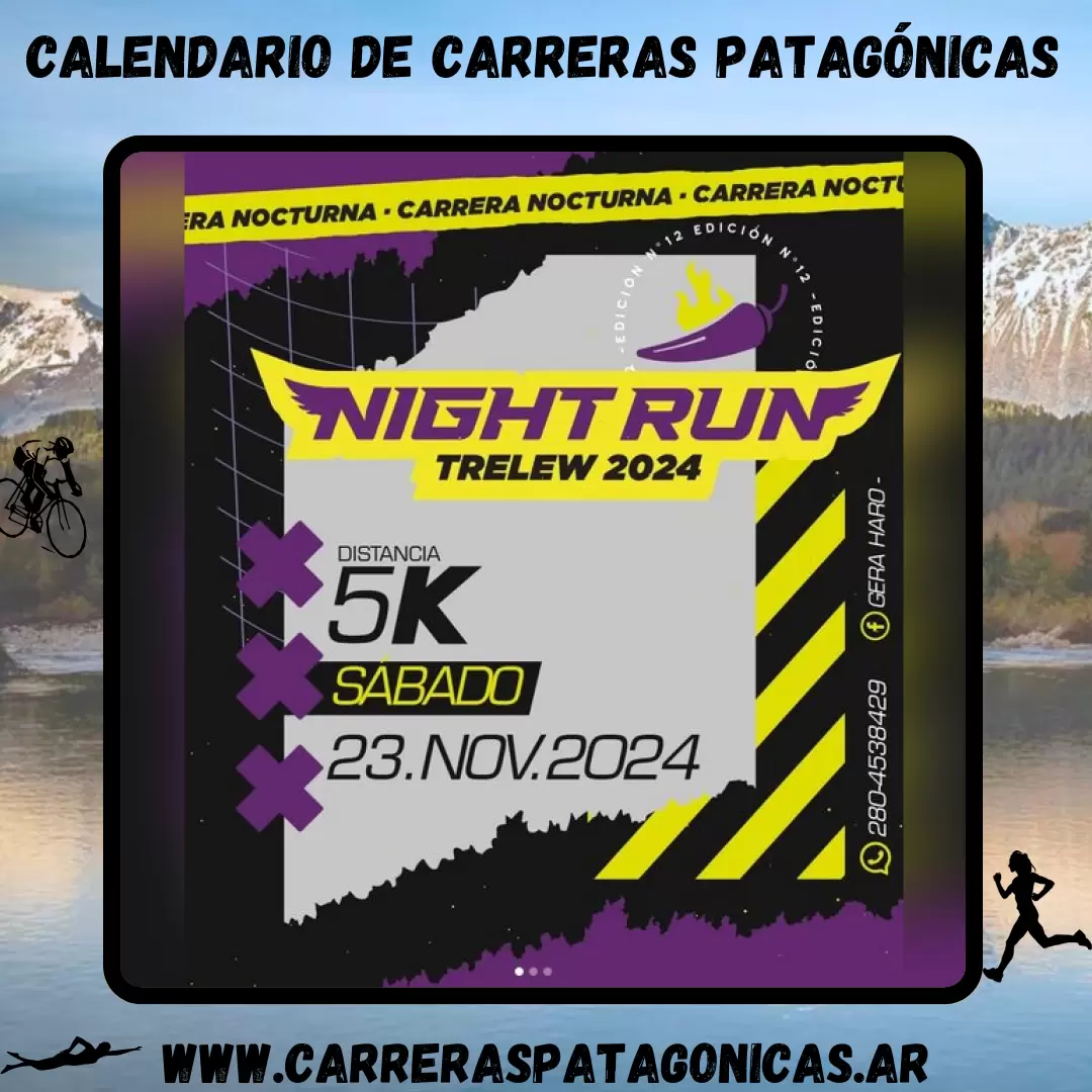 Flyer de carrera Night Run 2024