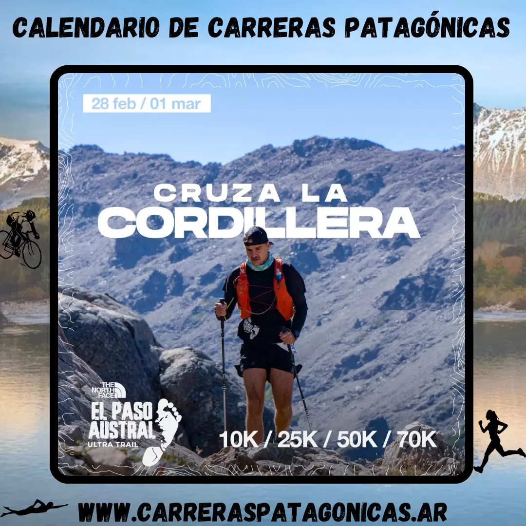 Flyer de carrera El Paso Austral 2025