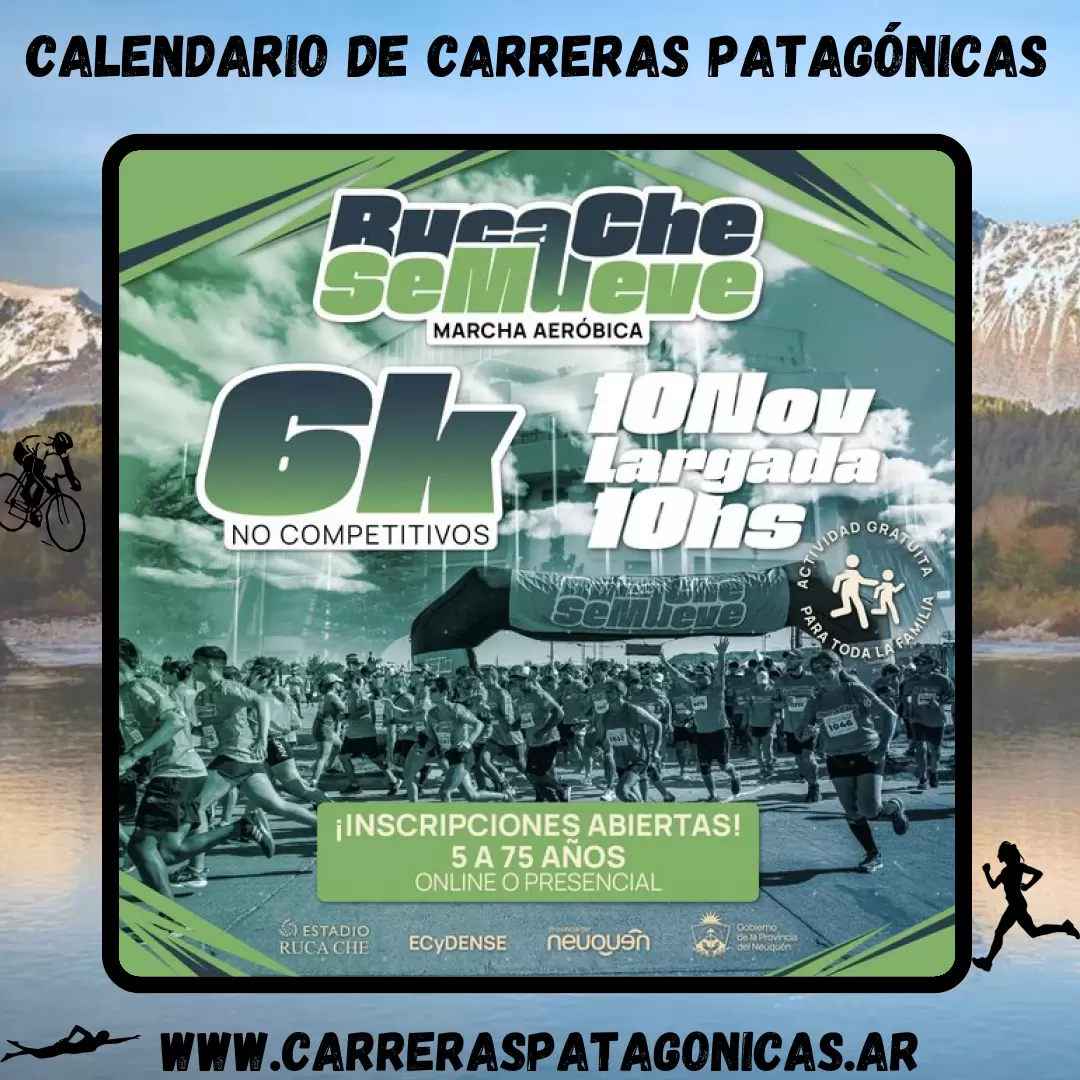 Flyer de carrera Ruca Che Se Mueve 2024