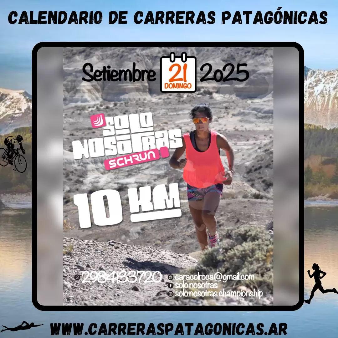 Flyer de carrera Solo Nosotras 2025