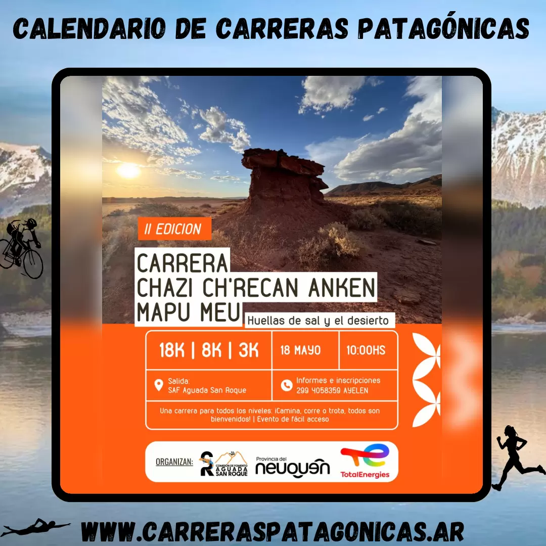Flyer de carrera Trail Chazi Ch’recan Anken Mapu Meu 2025