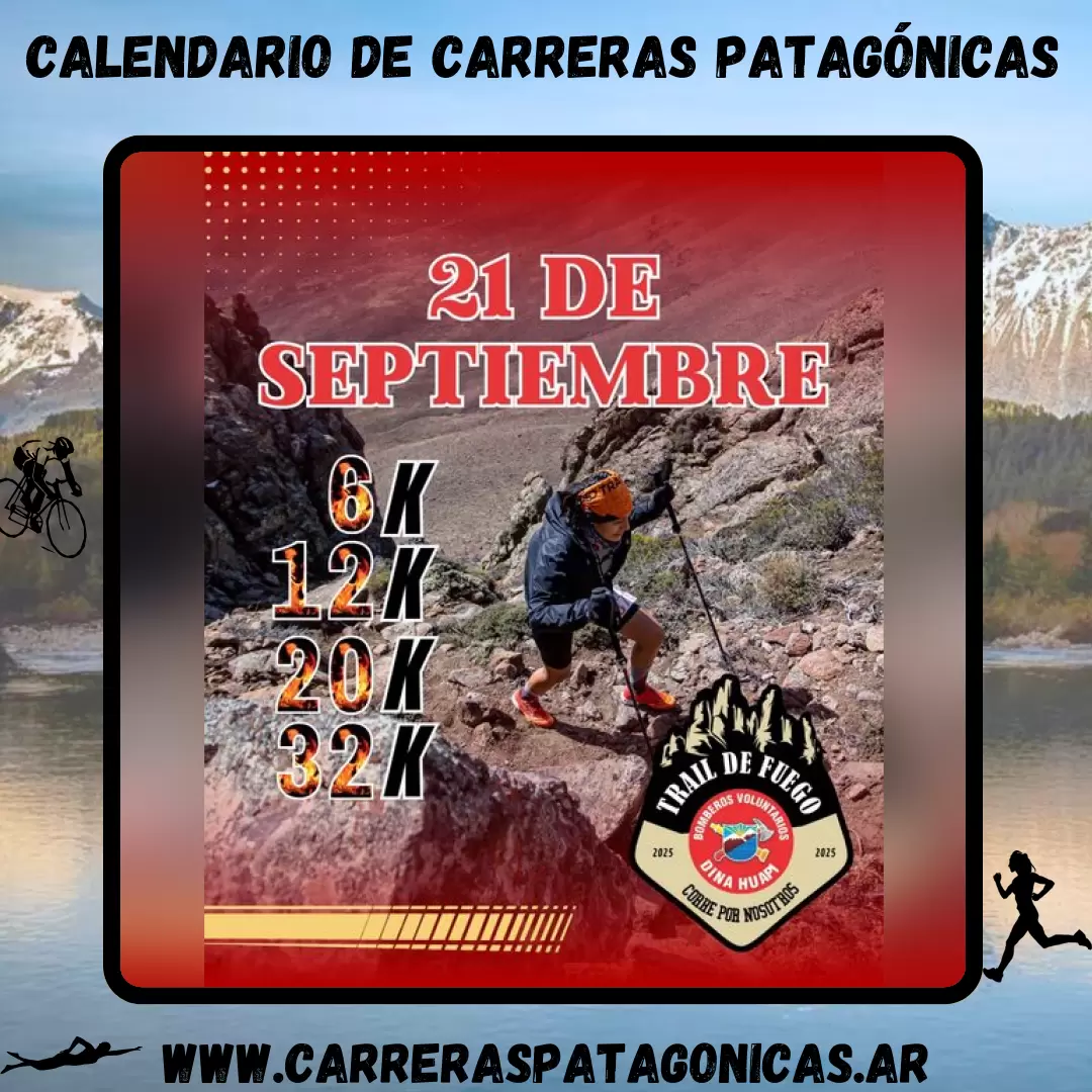 Flyer de carrera Trail de Fuego 2025