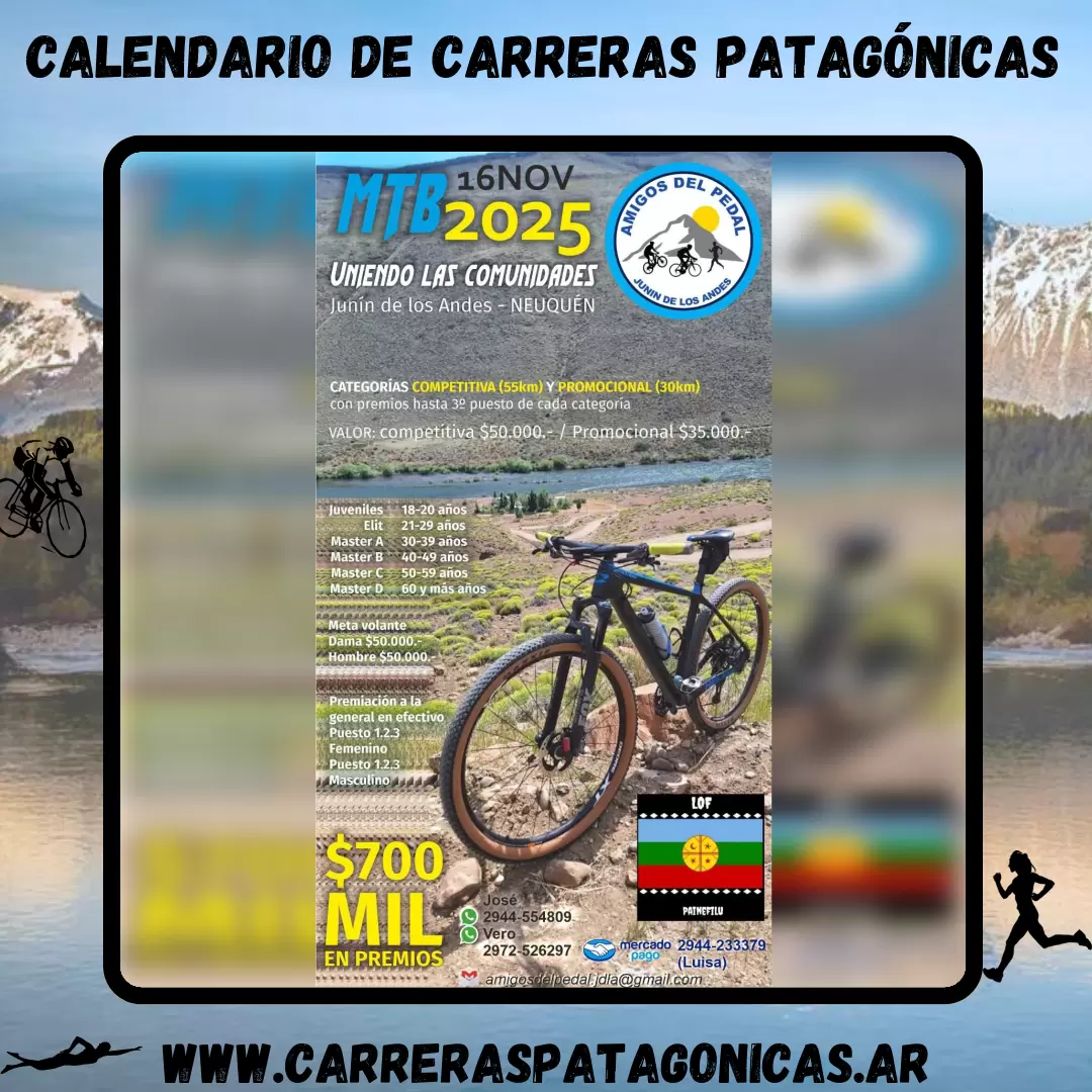 Flyer de carrera Uniendo Las Comunidades MTB 2025