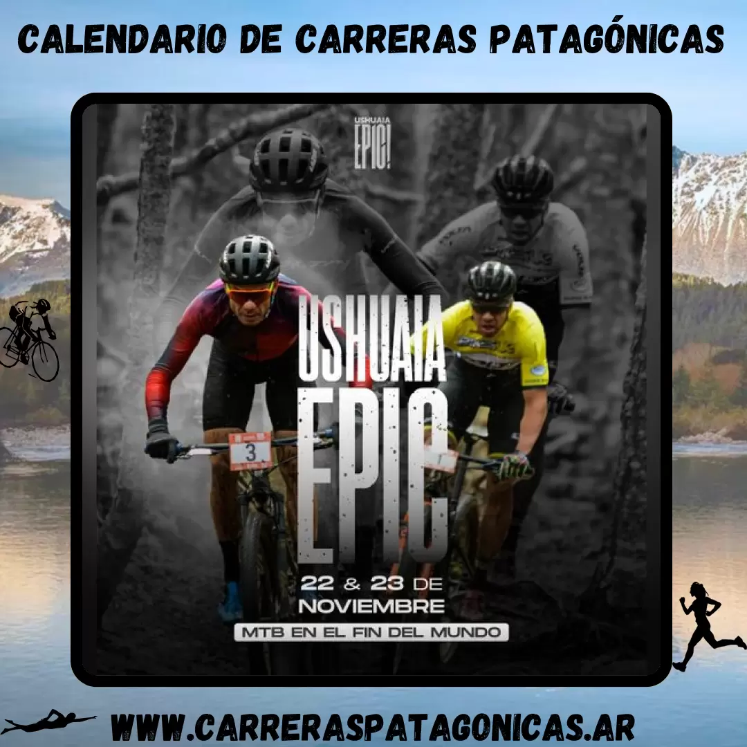 Flyer de carrera Ushuaia Epic 2025