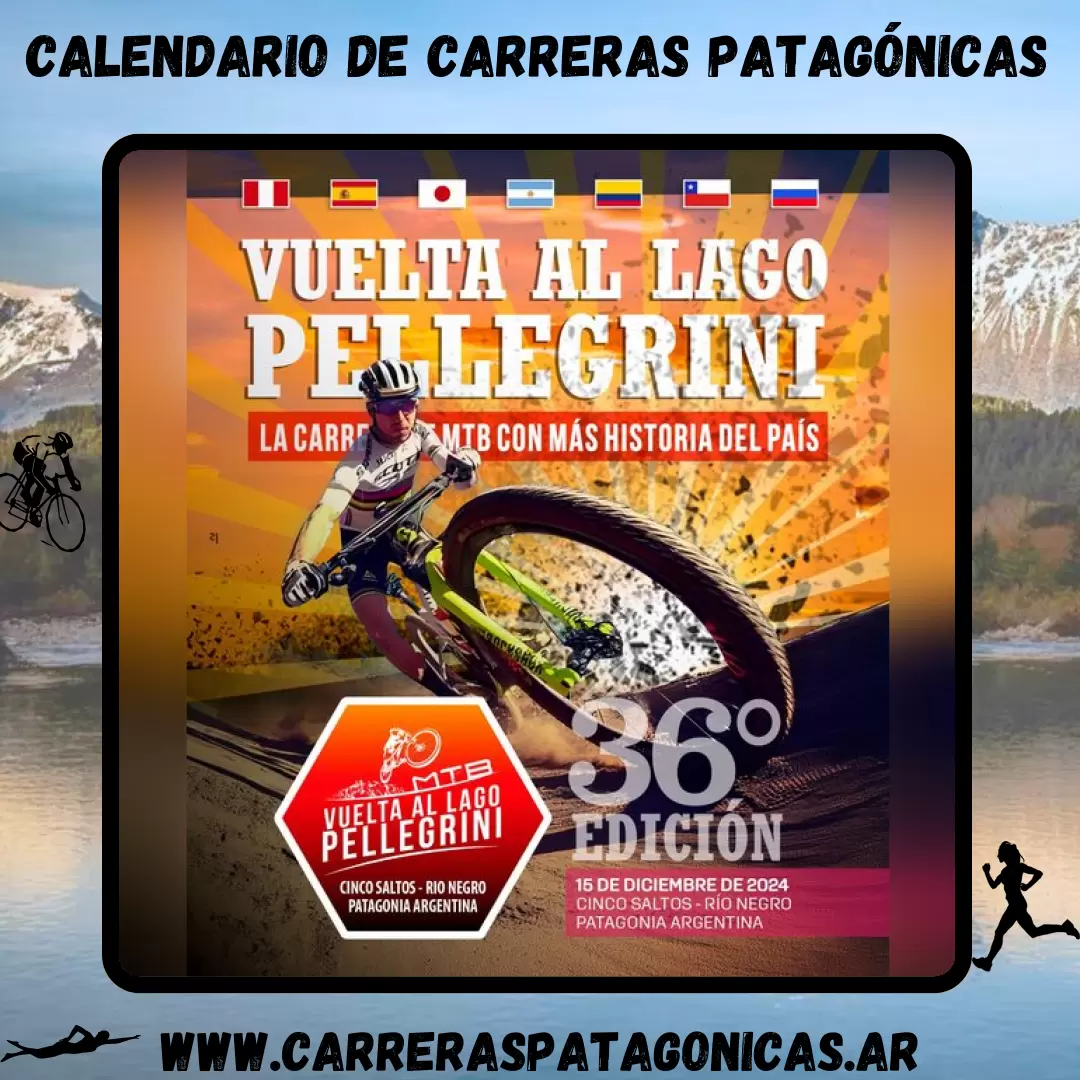 Flyer de carrera Vuelta al Lago Pellegrini 2024