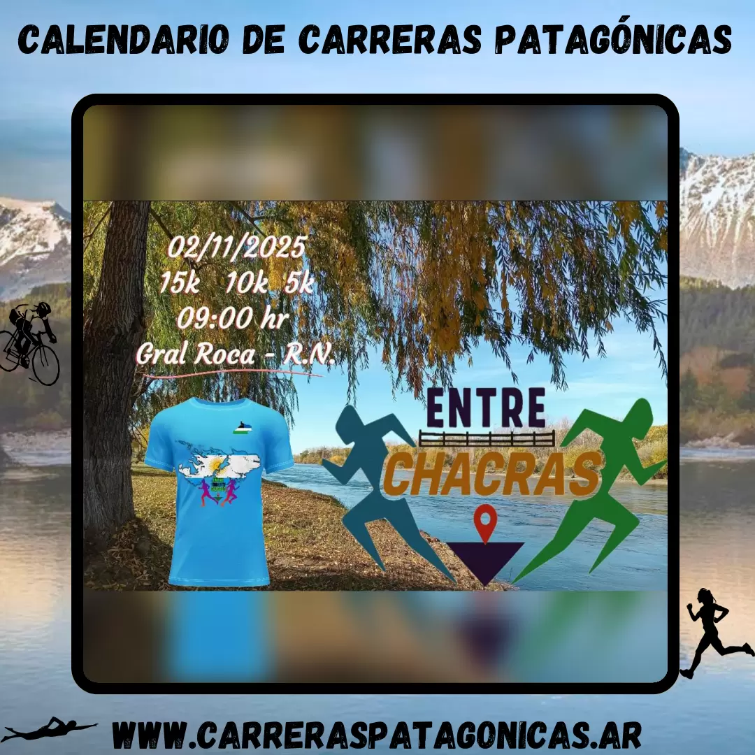 Flyer de carrera Entre Chacras 2025