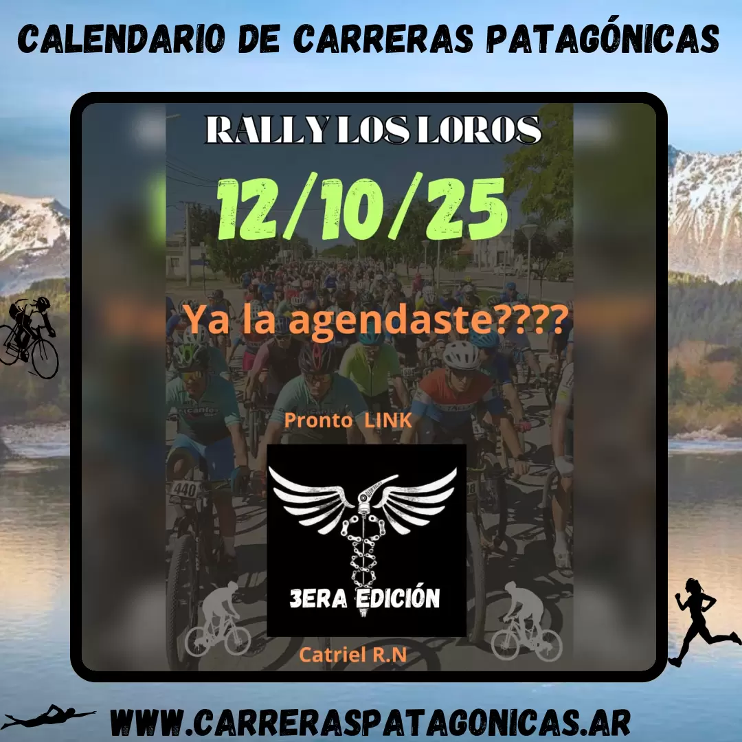 Flyer de carrera Rally de los Loros 2025